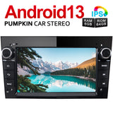 Pumpkin Android 13 Car Radio Navi Opel for Corsa D Astra H Zafira B Meriva A, Vectra C with Bluetooth CD Player 