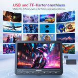 10.1 Inch DVD Player Car 2 Screens with 5 Hours Battery, 2 Headphones, Portable DVD Player Car TV for Children TV, Supports USB/SD, Region Free (1 Player + 1 Monitor)