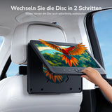 10,1 Zoll HD Dual Kopfstütze DVD Player mit 2 Kopfhörern und Montagehalterung, Unterstützt USB/SD HDMI-Eingang Unbegrentzte Region