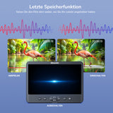 10.1 Inch HD Dual Headrest DVD Player with 2 Headphones, Supports USB/SD HDMI Input Unlimited Region