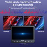 10,5 Zoll Auto DVD Player mit 5 Stunden Akuu, HDMI-Eingang, Kopfhörer, Tragbarer DVD-Player Auto TV Monitor Rücksitz für Kinder