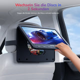 10.1 Inch DVD Player Car 2 Screens with 5 Hours Battery, 2 Headphones, Portable DVD Player Car TV for Children TV, Supports USB/SD, Region Free (1 Player + 1 Monitor)