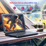 Lecteur DVD Blu-ray portable 15,4 pouces avec écran LCD 1920 x 1200 et batterie 4000 mAh