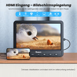 10,5-Zoll Clamshell-Design Auto DVD Player 2 Monitore Kopfstütze mit 5000 mAh Akku und 2 Kopfhörer