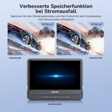 Tragbarer 12-Zoll-Doppel-DVD-Player mit HDMI-Eingang und wiederaufladbarem Akku, Auto-Kopfstützen-Player für Kinder mit Kopfhörern