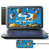 Lecteur DVD Blu-ray portable 15,4 pouces avec écran LCD 1920 x 1200 et batterie 4000 mAh