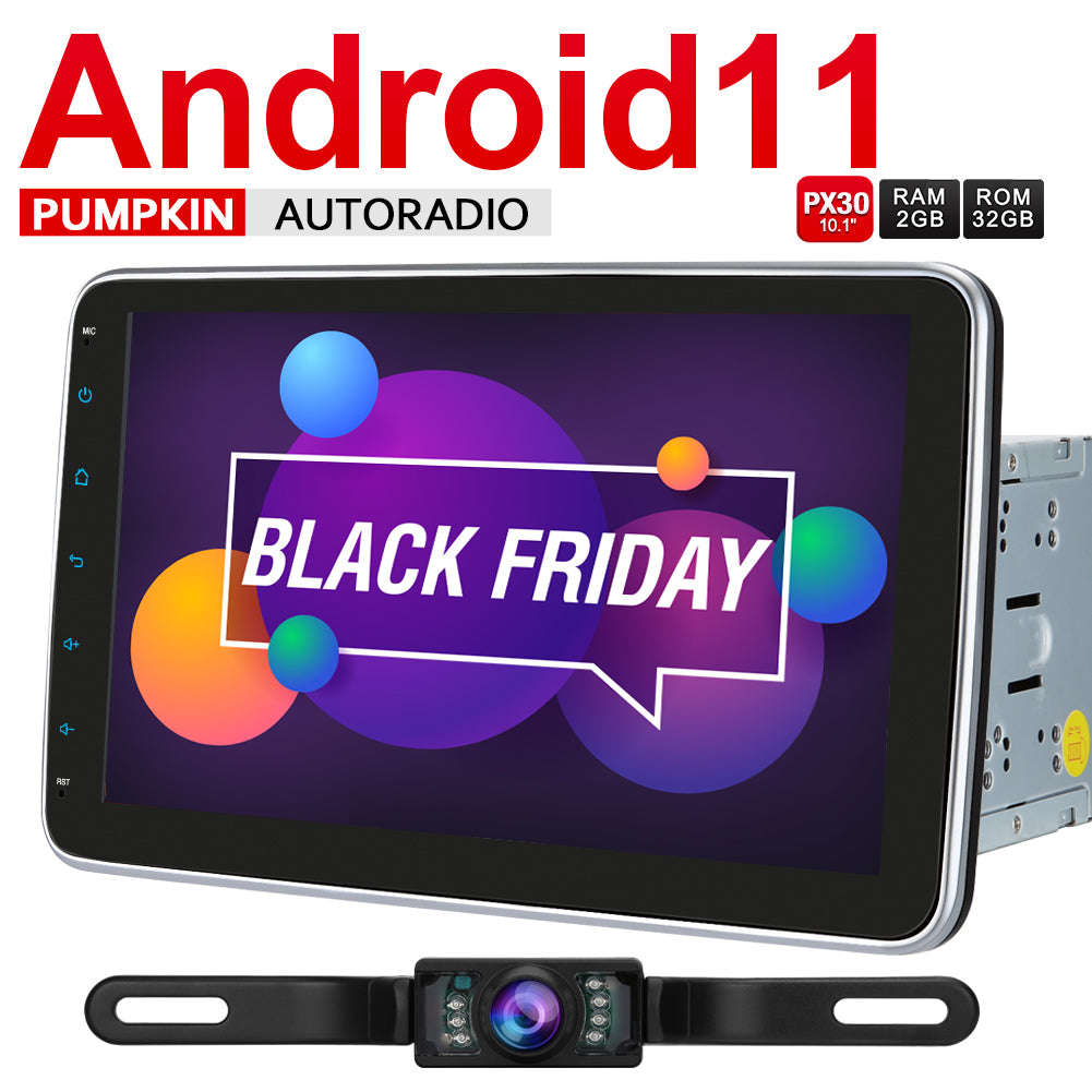 Pumpkin 2Din Android 12 Autoradio mit 10.1 Zoll Bildschirm und Kamera –  PumpkinDE