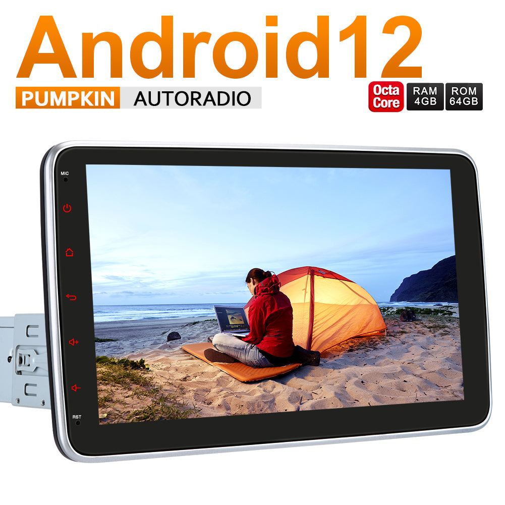 Pumpkin 1 Din Android 12 Autoradio Rückfahrkamera PumpkinDE